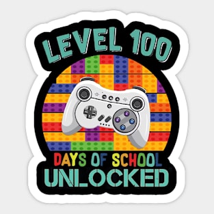 Kids Level 100 Days Unlocked 100th Day of School Boys Girls Sticker